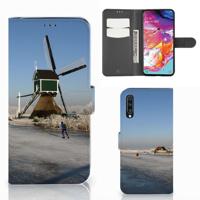 Samsung Galaxy A70 | Flip Cover | Schaatsers | Portemonnee hoesje Samsung Galaxy A70 | Flip Cover | Schaatsers | Portemonnee hoesje