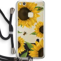 Sunflower and bees: Huawei Ascend P10 Lite Transparant Hoesje met koord