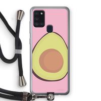Avocado: Samsung Galaxy A21s Transparant Hoesje met koord