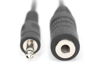 Digitus DB-510200-015-S Jackplug Audio Aansluitkabel [1x Jackplug male 3,5 mm - 1x Jackplug female 3,5 mm] 1.50 m Zwart Afgeschermd (enkel), Rond - thumbnail