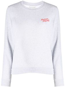 Maison Kitsuné sweat en coton à logo brodé - Gris