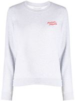 Maison Kitsuné sweat en coton à logo brodé - Gris