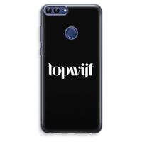 Topwijf Zwart: Huawei P Smart (2018) Transparant Hoesje