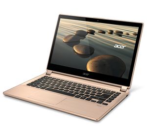 Acer Aspire V5-473P-5847 Notebook 35,6 cm (14") Touchscreen Vierde generatie Intel® Core™ i5 6 GB DDR3L-SDRAM 1000 GB HDD Windows 8.1 Champagne