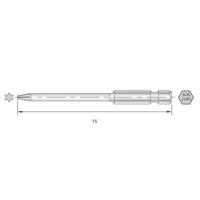 Bernstein Tools for Electronics 6-TX10-75 Torx-bit HRC-staal Hooggelegeerd E 6.3 6 stuk(s)