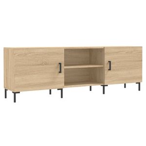 The Living Store Televisiekast 4-Vakken - 150 x 30 x 50 cm - Sonoma Eiken