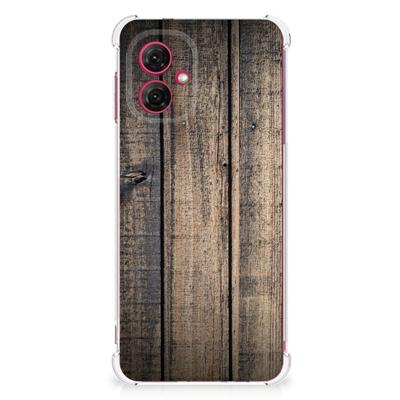 Motorola Moto G55 Stevig Telefoonhoesje Steigerhout Motorola Moto G55 Stevig Telefoonhoesje Steigerhout