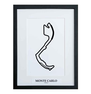 Formule 1 Circuit Monte Carlo Monaco 3D Print - Zwart