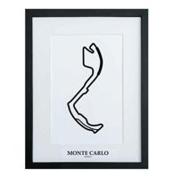 Formule 1 Circuit Monte Carlo Monaco 3D Print - Zwart Formule 1 Circuit Monte Carlo Monaco 3D Print - Zwart