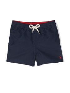 POLO RALPH LAUREN KIDS short de bain à motif Polo Pony - Bleu