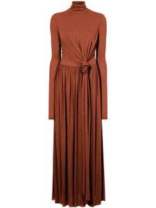 Proenza Schouler robe longue Meret à détail noué - Marron