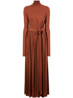 Proenza Schouler robe longue Meret à détail noué - Marron - thumbnail