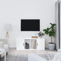 Tv-meubel 100x35x40 cm bewerkt hout hoogglans wit