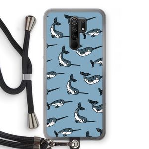 Narwhal: Xiaomi Redmi 9 Transparant Hoesje met koord