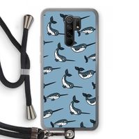 Narwhal: Xiaomi Redmi 9 Transparant Hoesje met koord
