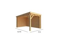 Overkapping Els 300 cm bij 350 cm diep Lessenaarsdak - Warentuin collection