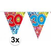 3x  Mini vlaggetjeslijn slingers verjaardag  versiering 30 jaar   -