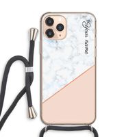 Marmer in stijl: iPhone 11 Pro Transparant Hoesje met koord