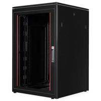 ROLINE 19-inch netwerkkast Pro 22 U, 800x800 BxD Glazen deur zwart
