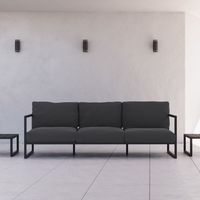 Kave Home 3-zits Tuinbank 'Comova' 225cm, kleur Donkergrijs