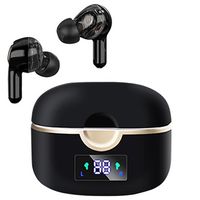 Dual-Driver TWS-oortelefoon met LED-display T22 - zwart - thumbnail