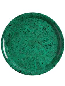 Fornasetti plateau Malachite à imprimé graphique - Vert