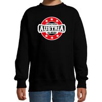 Have fear Austria is here / Oostenrijk supporter sweater zwart voor kids - thumbnail