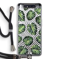 Geometrische jungle: Samsung Galaxy A80 Transparant Hoesje met koord Geometrische jungle: Samsung Galaxy A80 Transparant Hoesje met koord