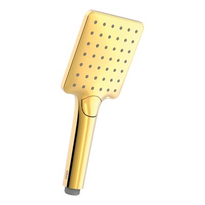 Tres Barras massage handdouche met 3 standen vierkant 24k Goud glans