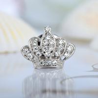 Mini Kroonvorm broche voor vrouw (zilver)