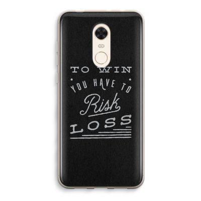 Risk loss: Xiaomi Redmi 5 Transparant Hoesje Risk loss: Xiaomi Redmi 5 Transparant Hoesje