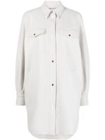 Herno chemise en laine vierge à fini feutré - Gris