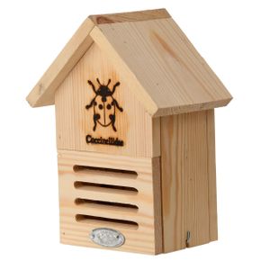 Vurenhouten lieveheersbeestjeshotel 23 cm - Hotel/huisje voor insecten - Lieveheersbeestjeshuis/wespenhotel