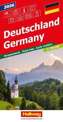 Wegenkaart - landkaart Road maps Deutschland 2026 Duitsland | Hallwag