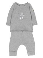 Moncler Enfant embroidered-logo tracksuit set - Gris - thumbnail