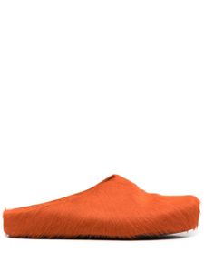 Marni chaussons Fussbett Sabot en raphia - Orange