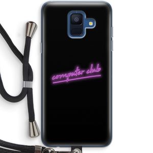 Vice Black: Samsung Galaxy A6 (2018) Transparant Hoesje met koord