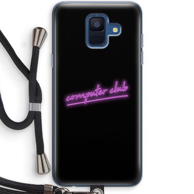 Vice Black: Samsung Galaxy A6 (2018) Transparant Hoesje met koord