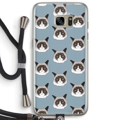 It's a Purrr Case: Samsung Galaxy S7 Edge Transparant Hoesje met koord