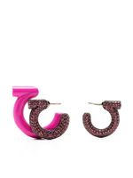 Ferragamo lot de 3 boucles d'oreilles à ornements en cristal - Rose