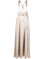 Brunello Cucinelli pantalon orné de sequins à taille haute - Tons neutres