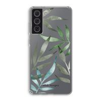 Tropical watercolor leaves: Samsung Galaxy S21 FE Transparant Hoesje
