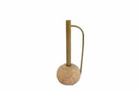 Vaas "Tiffany" S bol goud/cream metaal 10x10x25cm