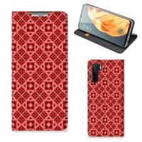 OPPO Reno3 | A91 | Hoesje met Magneet | Batik Rood
