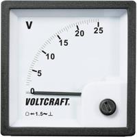 VOLTCRAFT AM-72x72/25V AM-72x72/25V Analoog inbouwmeetinstrument AM-72x72/25 V 25 V Draaispoel