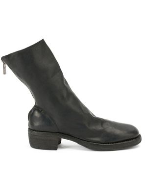 Guidi bottines zippées - Noir