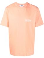 MSGM t-shirt en coton à logo imprimé - Orange