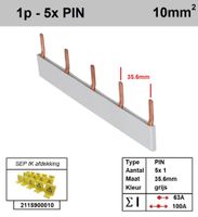 SEP Verdeelkam 1f pin 5 mod 36mm grijs P01105G00