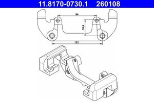 Houder, remklauw 11817007301