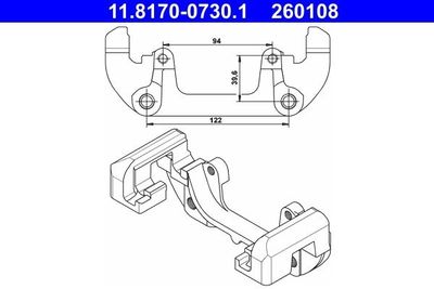 Houder, remklauw 11817007301